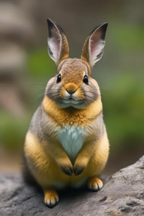 a professional shot of Black-lipped Pika (Ochotona curzoniae) - Small mammals belonging to the rabbit family, black-lipped pikas reside in alpine meadows along the Tibetan plateau. They have short limbs, rounded ears, and stocky builds. As suggested by their name, their lips are black, distinguishing them from other pika species. in natural habbitat , detailed feathers, good proportions, masterpiece, ultrasharp, ultraclear, deatiled shadows photorealistic, PA7_Photo, raw photo, dynamic angle, dynamic pose , best quality, 8k wallpaper , <lora:红èçé¾å®æç:0.72> photo_focus