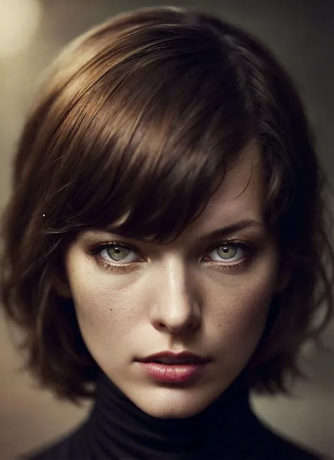 A stunning intricate full color portrait of (sks woman:1), wearing a black turtleneck, epic character composition, by ilya kuvshinov, alessio albi, nina masic, sharp focus, natural lighting, subsurface scattering, f2, 35mm, film grain, <lora:locon_milla_v1_from_v1_64_32:1.3>