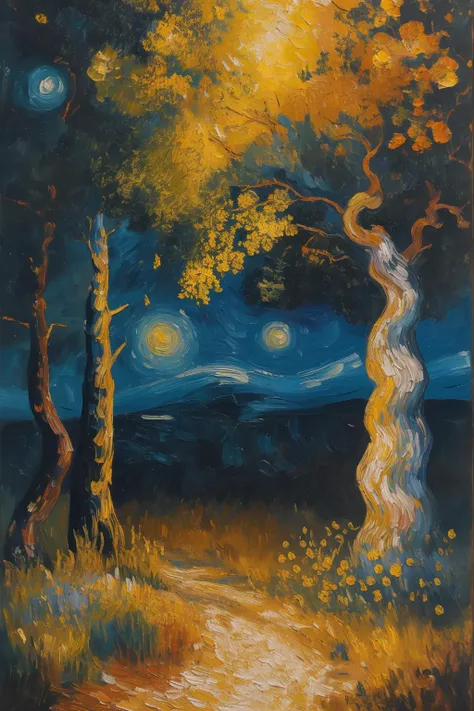 masterpiece,best quality,forest,oil painting,<lora:tbh123-:0.8>,style of Vincent van Gogh,