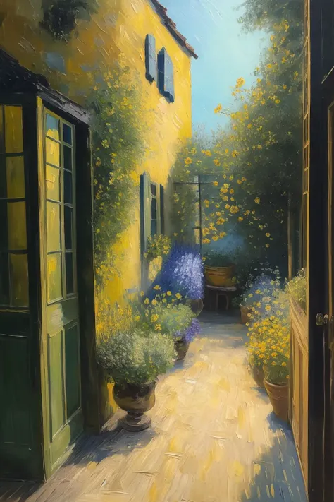 masterpiece,best quality,garden,oil painting,<lora:tbh123-:0.8>,style of Vincent van Gogh,