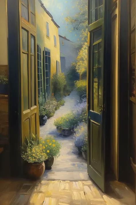 masterpiece,best quality,garden,oil painting,<lora:tbh123-:0.8>,style of Vincent van Gogh,