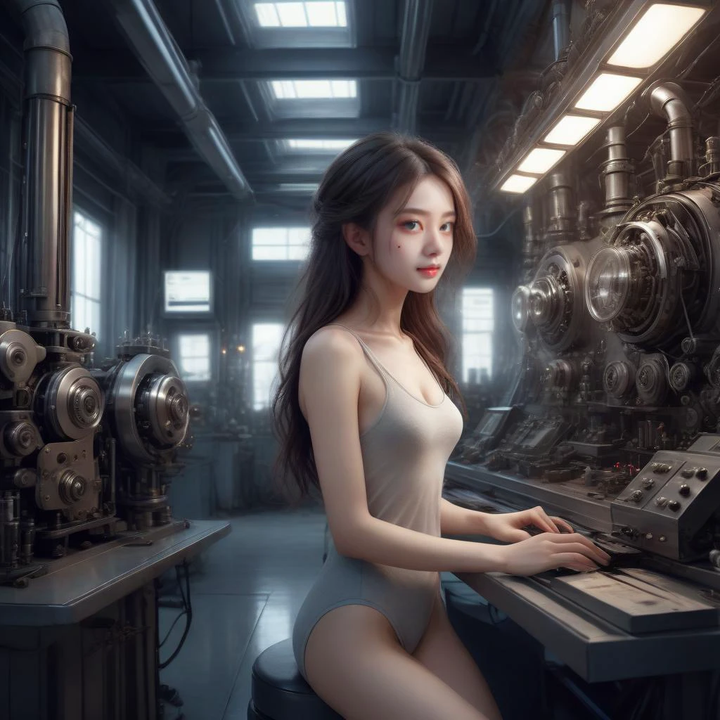 1girl,solo, ultra high resolution, (((masterpiece))), (((best quality))), ((super detailed)), ((extremely delicate and beautiful)),cinematic light, detailed environment (real), motion blur, depth of field,
bbone, vpanties, vibrator insertion,
nuclear power plants, hazardous installations, nuclear radiation, black metal, smoke, water vapor, white hazard warning lights, damaged equipment,
The horrible, suffocating smell of death,
facing viewer, looking at viewer,
perfect detail, perfect skin, extremely detailed 8K wallpaper, an extremely delicate and beautiful, incredibly absurd res, distinct image, extremely intricate, detailed skin, High definition, intricate details, finely detailed, beautiful detailed,high detailed skin, natural light, ray tracing, volumetric light, top quality, golden-ratio face, perfect proportioned face, perfectly beautiful, reflected diffuse light to face, perfect features, cinematic quality, cinematic lighting, stunningly beautiful, hyper realistic details, bright coloured fractals, cinematic quality, cinematic lighting, hyper realistic, pastel colour palette,
<lora:SDXL ç»èå¢å¼º GWMDetail_v1.0 CF GWMDetail:0.0>GWMDetail,
<lora:SDXL GodPussy_v1 触å godpussy:1>godpussy,