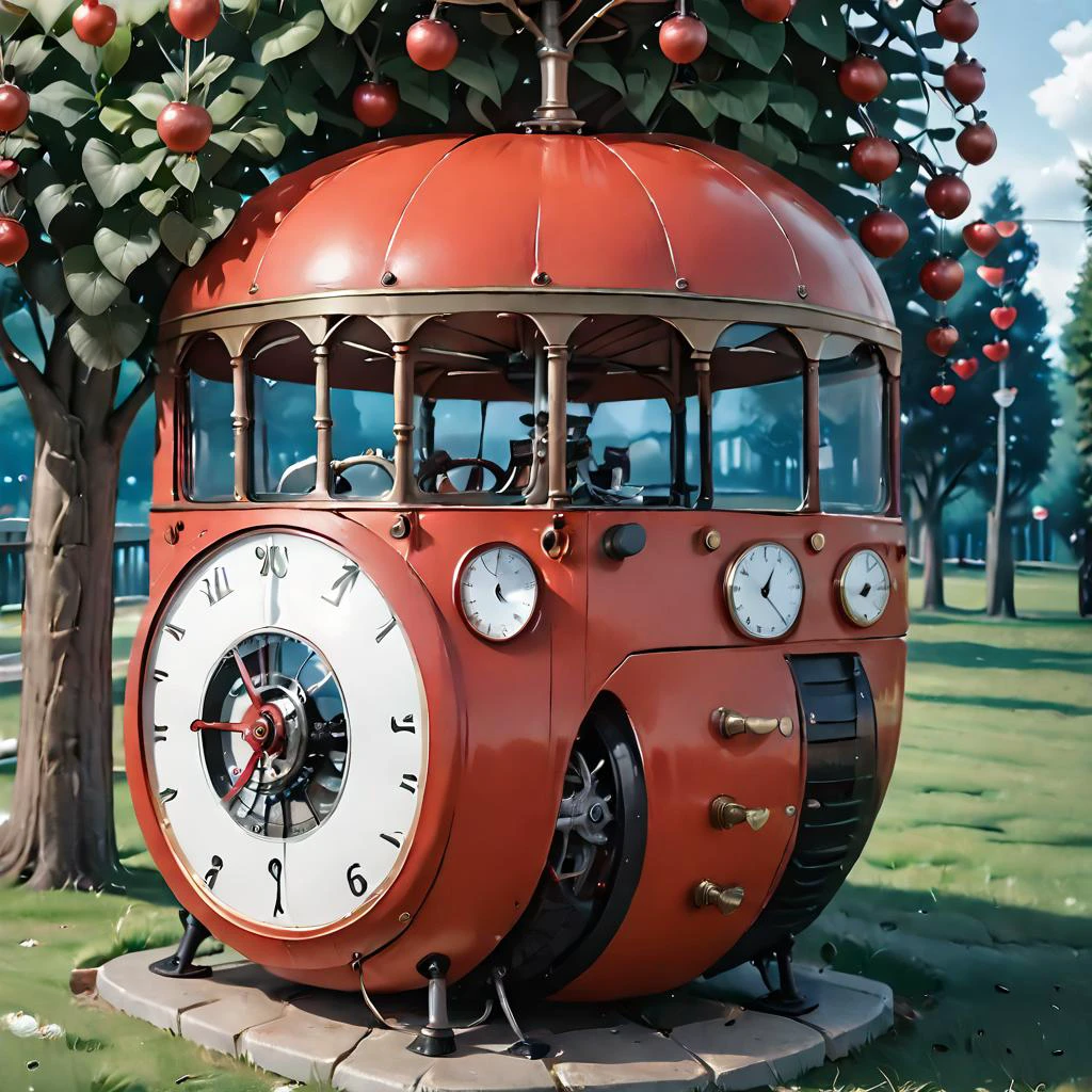 best quality, highres, masterpiece, surpriseapple clock, bbone, outdoors,
<lora:0 Pony sapple-000008:0.8>