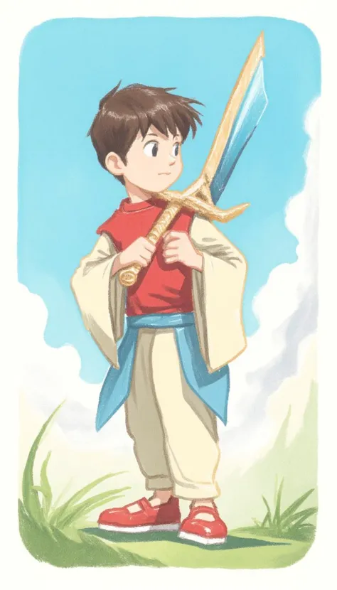 (two Swords :1.5)
(depicting a blindfolded figure seated with two crossed swords held in balance. The scene symbolizes difficult decisions, balance, and inner conflict. :1)
(The background is minimal, with a calm sea and a crescent moon in the sky, emphasizing the theme of introspection and choices. The focus is on the figure and the crossed swords, with no ornate borders.:0.8)
(fca_style, ArsMJStyle, Watercolor Portrait in Art nouveau style, clad in cutting-edge haute couture that fuses futuristic design with whispers of historical rebellion. The outfit, a daring spectacle of sharp, angular silhouettes, bursts with vibrant contrasts — shimmering golds, deep emerald greens, and electric magentas intertwining with sleek metallic blues and silvers. Dramatic, exaggerated shapes flow from the garment in radiant hues, challenging conventions with fearless innovation. Set against a vast, minimalist sunset, the sky blazes with a kaleidoscope of cold purples, fiery oranges, and icy blues, casting long, colorful shadows across the sleek, geometric landscape. The background pulses with intricate, otherworldly patterns of neon yellows, iridescent pinks, and glowing cyan that seem to ripple through the air, hinting at unseen energy. The figure stands tall, their stance fierce and commanding, embodying both modernity and an unstoppable force of individuality. This scene is a masterstroke of avant-garde defiance, where fashion, history, and futuristic vision collide in a vivid, unprecedented explosion of color and creativity.:0.5)