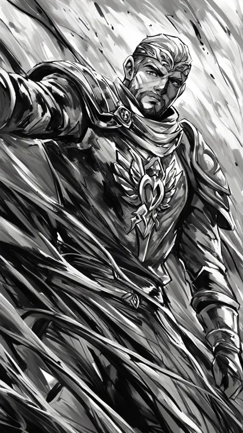 score_9, score_8_up, score_7_up, (((cowboy shot))), (((dynamic pose))), (((dynamic angle))), sehele style, (((black and white only))), ink style, ink style, ink wash painting, 1boy, mature man, wuxia warrior, 8k, 16k, trending on pixiv, fanbox, skeb, masterpiece, absurdest, <lora:Seunghee_Lee_Style_SDXL:0.7>, (outdoors, wuxia fantasy background), highly detailed, extremely detailed, surrounded by enemies, <lora:inkpony_v10:1>