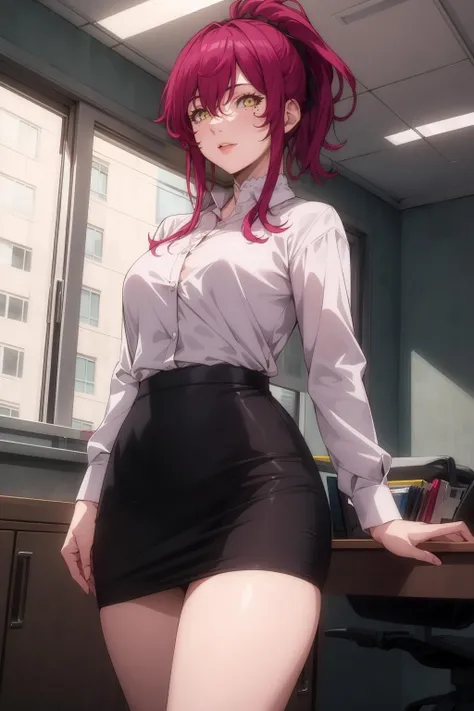 Mafuyukirisu, mafuyu kirisu, (blue eyes, braid, long hair, twin braids, pink hair), nude, (pussy:1.2)
BREAK , (miniskirt), suit jacket, white shirt, blazer, sitting on table, (look from below), (clitoris), (arms behind on back), wild lift, no panties, 
BREAK looking at viewer, (school uniform),
BREAK, classroom,
BREAK (masterpiece:1.2), best quality, high resolution, unity 8k wallpaper, (illustration:0.8), (beautiful detailed eyes:1.6), extremely detailed face, perfect lighting, extremely detailed CG, (perfect hands, perfect anatomy),