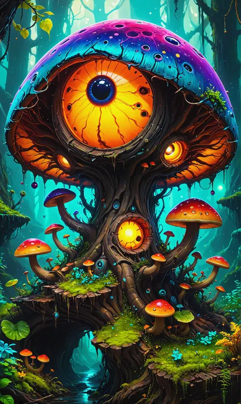<lora:mushroomz-sdxl:0.5> mushroomz Cyclops craftsman forging mythical artifacts in Exoplanet ecosystem driven by bioluminescence, ultra-fine digital painting, <lora:xl_more_art-full_v1:0.3>, <lora:gorgoeus_splash_of_vibrant_paint:0.7> Gorgeous splash of vibrant paint, <lora:Dreamyvibes artstyle SDXL - Trigger with dreamyvibes artstyle:0.7> Dreamyvibes Artstyle
