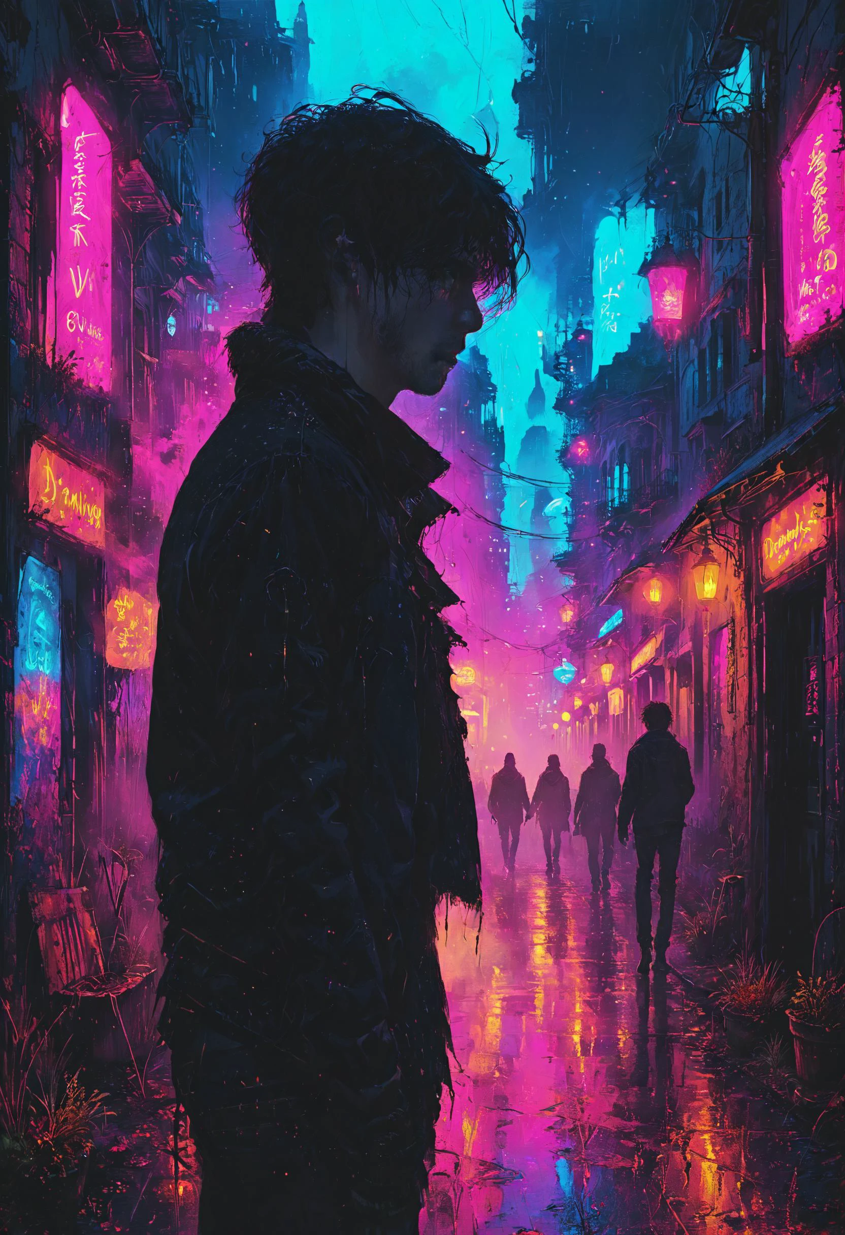 I walk this city strictly witching hours
Feeling dangerous, feeling like I gave you power, <lora:xl_more_art-full_v1:0.4>, <lora:MJ52:0.4>, Neon Lighting, <lora:Misty_Vintage:0.8>, <lora:Dreamyvibes artstyle SDXL - Trigger with dreamyvibes artstyle:0.7> Dreamyvibes Artstyle