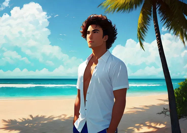man, man at the beach
