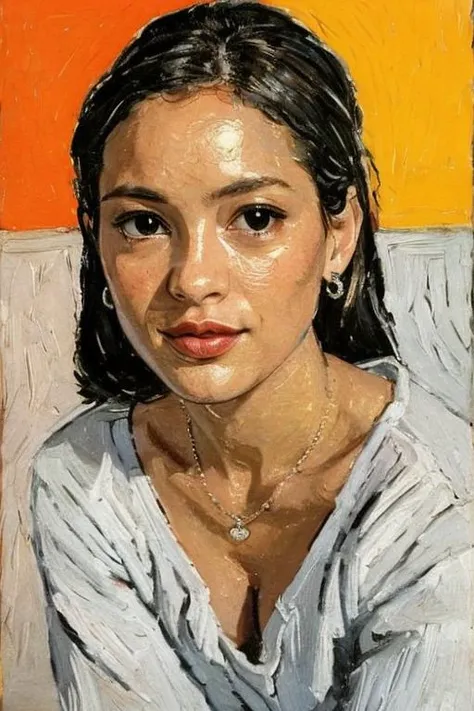 oil painting of j3nny-001<lora:Van Gogh style:1> bright colors