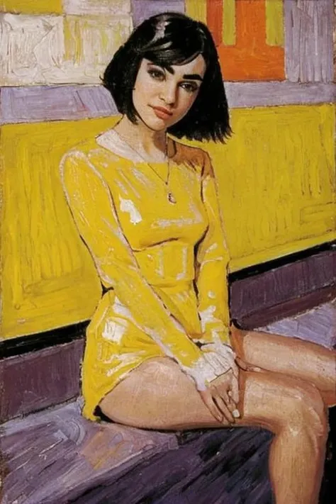oil painting of Koh_SashaGreyV2 <lora:Van Gogh style:1> bright colors