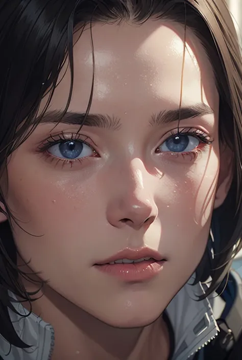 best quality, masterpiece, detailed, realistic, RAW photo, extreme close up, a handsome man, concept art, colors, trending on artstation, Vivid colors, dramatic