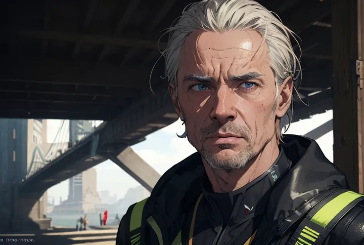 best quality, masterpiece, detailed, realistic, RAW photo,extreme close up shot,(1man),looking at viewer,mature,handsome,weary,concept art, colors, trending on artstation, Vivid colors, dramatic