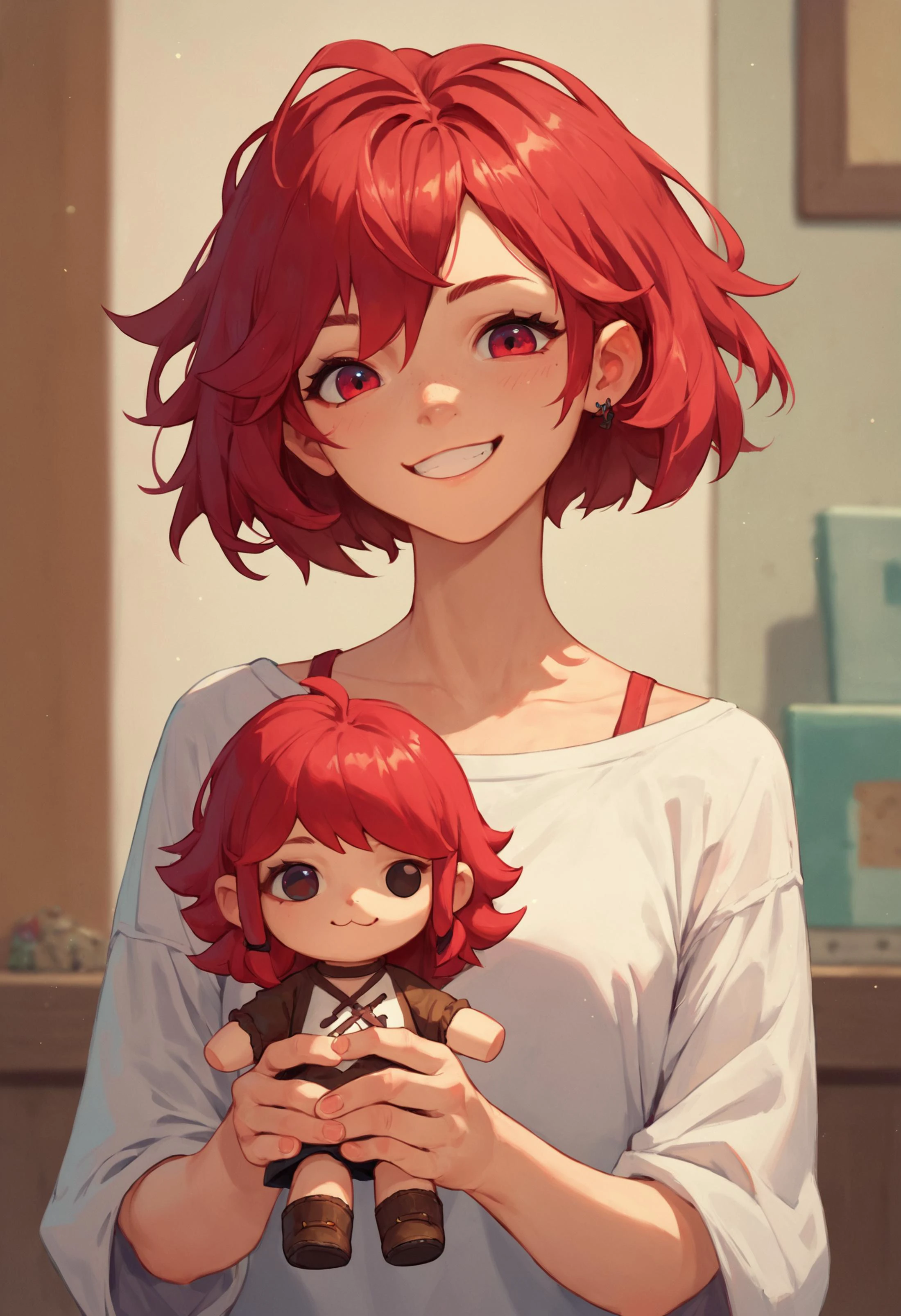 score_9_up score_8_up score_7_up, 1girl, holding character doll, smile, red hair
<lora:holding_fufu_pony_d16:1>