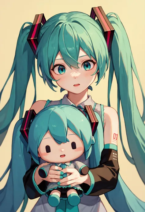 score_9_up score_8_up score_7_up, 1girl, holding character doll, hatsune miku
<lora:holding_fufu_pony_d16:1>