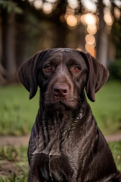 medium shot realistic photo of a drahthaar dog, highly detailed, 8k, photorealistic, flash lighting, candid,  <lora:drahthaar:0.75>