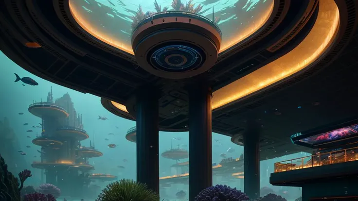 scifi drama style, masterpiece, best quality, 8k, artstation, sharp focus, ultrarealistic, high details, raw photo of (Underwater Future city:1.5), Algae, Fishs, ,
Under a glass dome, Hyper detailed modern style, extreme realistic details, concept art, intricate details, cgsociety, sots art, rendered in unreal engine, unreal engine 5, artstation hd, muted colors, professional ominous concept art, by artgerm and greg rutkowski, an intricate, elegant, highly detailed digital painting, smooth, (photorealistic:1.5), in the style of simon stalenhag, wayne barlowe, igor kieryluk, man, RTX, HDR, TXAA, cinematic, natural lighting, red, blue,