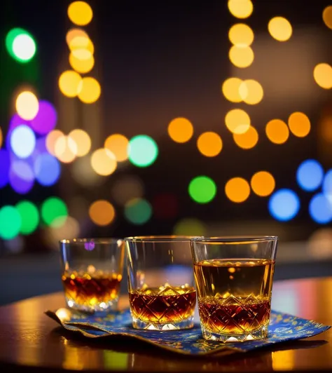 chagall style, 
masterpiece, best quality, 8k, , sharp focus, ultrarealistic, raw photo of 


intricate glass with complex reflections of swirling magnificent whiskey,


((backround defocused)):1.4, (depth of field):1.4