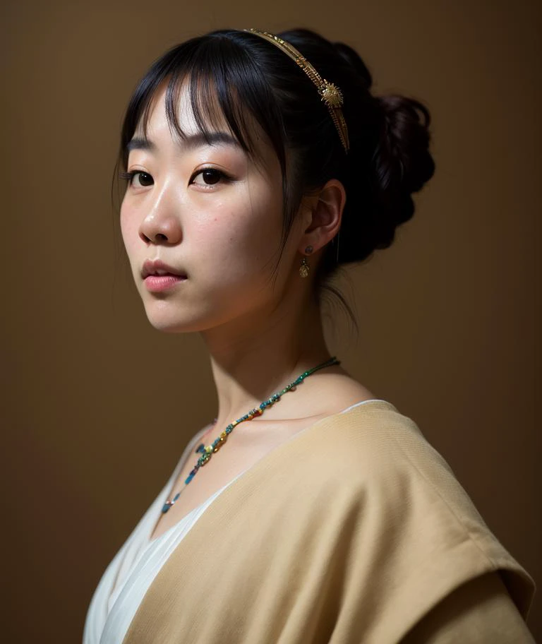 rembrandt style, masterpiece, best quality,
portrait of a beautiful young japanese woman, detailed facial features,
((backround defocused)):1.4, (depth of field):1.4