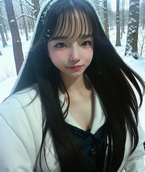 gurney style, portrait of happy victorian woman, natural skin texture, insane details, winter outdoor  full body shot, damn lot of a snow, intricate details, hyperdetailed, ultrasoft side lighting
 <lora:joYuri_v10:1>