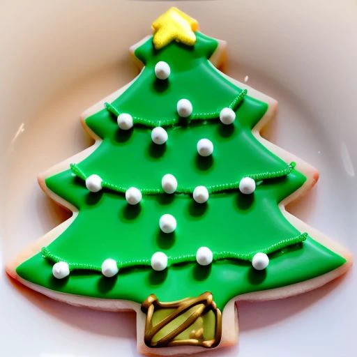 xmascookie of a christmas tree, intricate, highly detailed