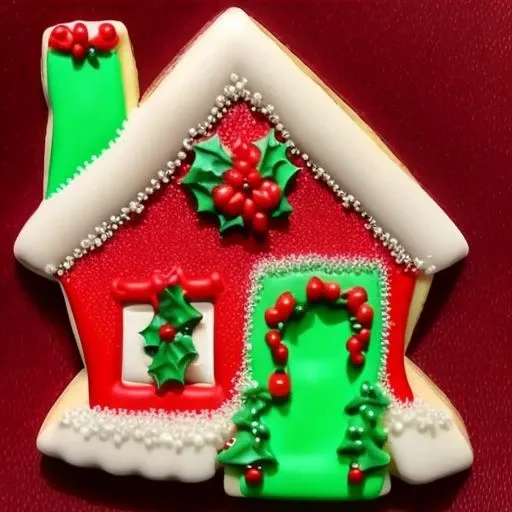 xmascookie of a christmas house, intricate, highly detailed
