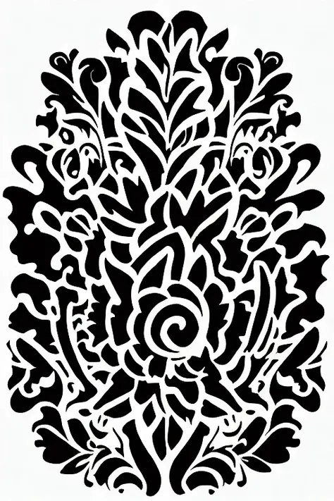silz style award-winning stencil leaf pattern intricate