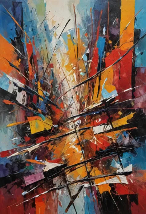 random subject on random background, surreal and abstract art, expressionist oil painting, bold brushstrokes, vivid colors, perfect rule of thirds composition