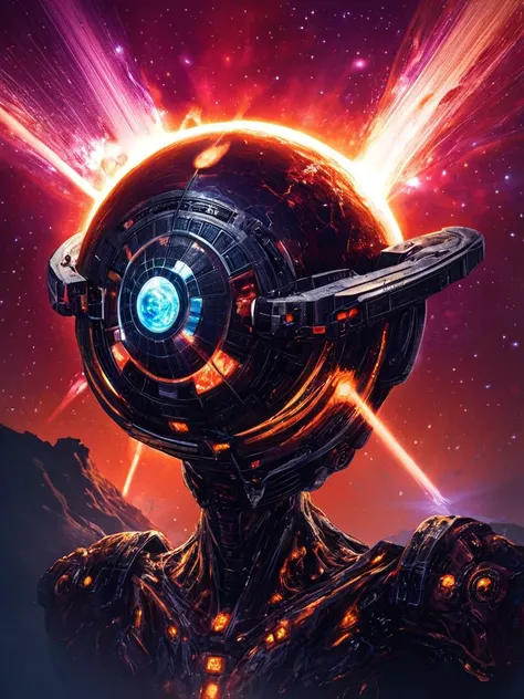 score_9,score_8_up,score_7_up,score_6_up,score_5_up,score_4_up,best quality,masterpiece,absurdes,solo,A giant alien military galactic destroyer in outer space wreck the planet,worm metal,rust,corrosion,complex and intricate design,masive cannons,blasters,panels,big engines, windows,antennas,robust construct,detailed reflections,glow,energy sparks,laser beams,explosive,molten rock,planet crack,asteroids,space dust,nebula,black hole,grandeur,eerie mist,foggy,strong light beams, surreal and dystopian, post-apocalypse,science fiction, futuristic,high-tech,cybernetic, by zdzislaw beksinski,Marc Simonette,franz marc,ivan aivazovsky,Dariusz Zawadzki,H.R. Giger,Ridley Scott,nihei tsutomu, Takashi Watabe,John Berkey,galactic storm of the century, Renaissance,impressionism, Cryptic, (Sepia), (Space), (Pointillism),grisaille,primary colors,contrast background, ultra detailed, intricate, oil on canvas, dry brush,bright lit,higly visible, contrast lighting,color contrast,colorful,vibrant, (surrealism), (disturbing),suspenseful, dramatic lighting, professional, excellent composition, visualy stunning, unprecedented, extraordinary, innovative, experimental, visionary, boundary-pushing, absolutely outstanding, dynamic, (double exposure), detailed background