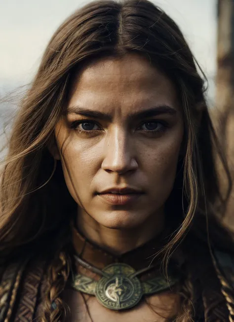 A stunning intricate full color portrait of (sks woman:1) as (viking warrior), (barbarian), epic character composition, by ilya kuvshinov, alessio albi, nina masic, sharp focus, natural lighting, subsurface scattering, f2, 35mm, film grain, <lora:locon_aoc_v1_from_v1_64_32:1>