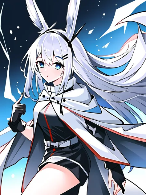 1girl, Frostnova, arknights, masterpiece, best quality, highres, white hair, <lora:Frostnova:1>