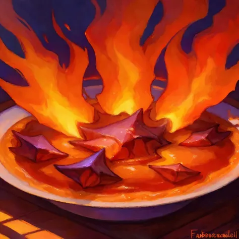 (several worms mouth:1.8) ,middle of the road,(Fire blazes behind:1.3)