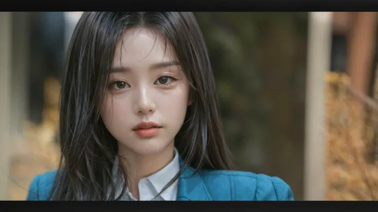 1girl, black hair, brown eyes, blurry, blurry background, blurry foreground, collared shirt, depth of field, letterboxed, lips, middle separate hair, long hair, looking at viewer, photorealistic, realistic, school uniform, shirt, solo, white shirt, wing collar,
<lora:Tissue_KimJiwon_v1.5:0.85>,
<lora:more_details:0.6>,
<lora:detail_slider_v4:1>,
<lora:add_detail:0.35>,