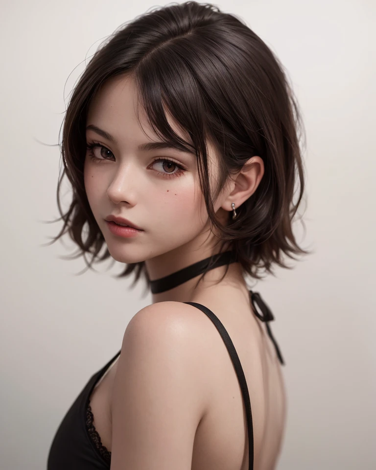 masterpiece,best quality,ultra-detailed,8K,detailed light,detailed shadow,RAW, (detailed skin),(realistic:1.2),
1girl,face,18 year old,black hair,short hair,