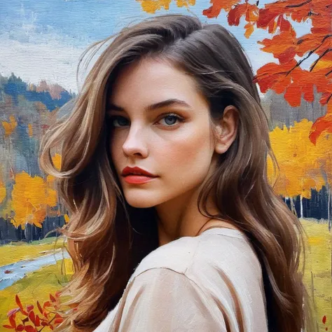 (Abstract) sketch of a woman in the fall season, oil on canvas,  barxpalvin,    <lora:barpalvin_32_small_xl_4_standard_wo_cap-merger-11_29_69_04_036_024-barxpalvin:1>