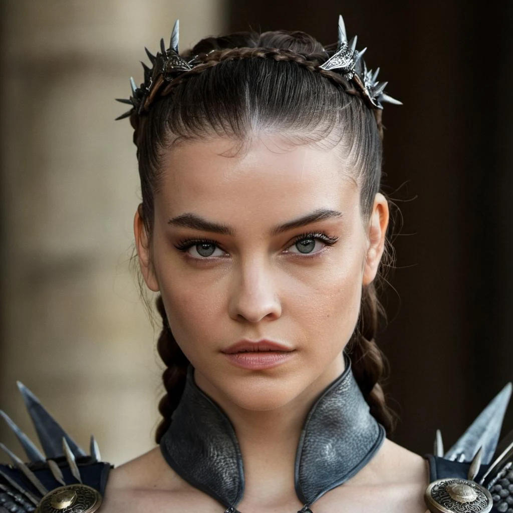 Skin texture, Closeup portrait photo of a stunning young woman dressed as a highborn noble from game of thrones,f /2.8, Canon, 85mm,cinematic, high quality, looking at the camera, barxpalvin, <lora:barpalvin_32_small_xl_4_standard_wo_cap-merger-11_29_69_04_036_024-barxpalvin:1>