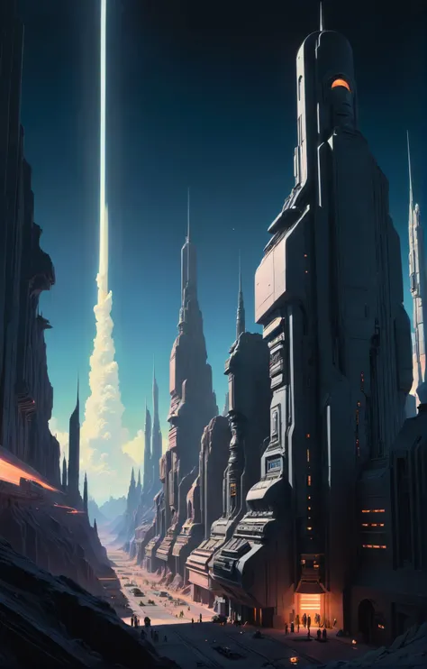 cyberpunk style, (Chesley Bonestell, a detailed matte painting, matte painting, portrait), Film Noir aesthetics, soft-hued colors, stunning background. bathed in sunlight, a mesmerizing blend of light and shadow. masterpiece, absurdres, intricate details <lora:aki:0.5>, neon, dystopian, futuristic, digital, vibrant, detailed, high contrast, reminiscent of cyberpunk genre