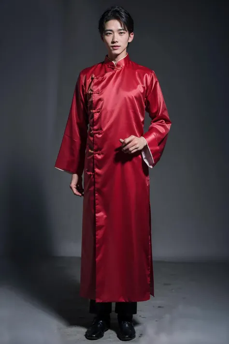 handsome male,look at viewer,red chinese style robe<lora:xiangsheng-v2:0.6>