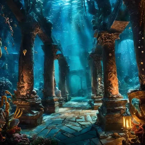 (masterpiece:1.2), (best quality,:1.2), 8k, HDR, ultra detailed, ((photorealistic)), professional light, cinematic lighting, fashion photography, ambient lighting, <lora:detail_slider_v4:2.5>, UnSea, an underwater magical fantasy city, <lora:UnderSea-10:1>, epiCPhoto