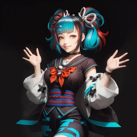 masterpiece, best quality, CG, wallpaper, HDR, high quality, high-definition, extremely detailed, sei, vibrant colors, colorful, sailor collar, smile, looking at viewer, cowboy shot, hands behind back, <lora:Sei Shounagon:1>