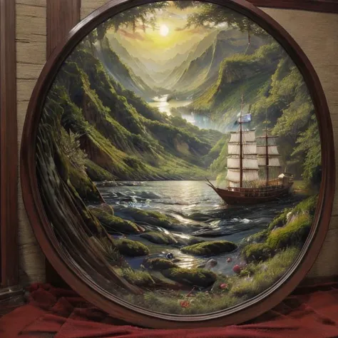 Ship, big ship, <lora:ship-HXZ:0.7>forest,eel green,,