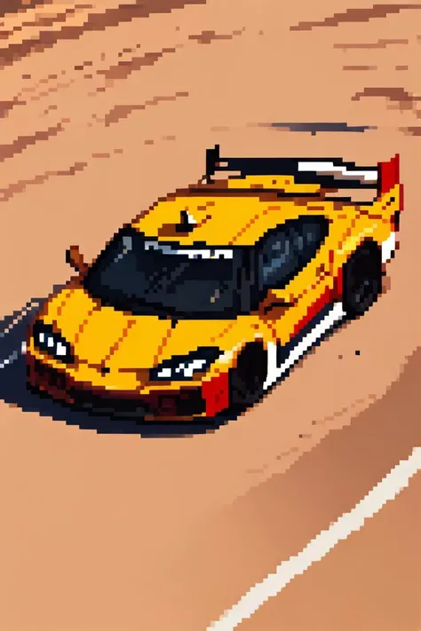 score_9, score_8_up, score_7_up, rally car, desert, isometric, far above, top view