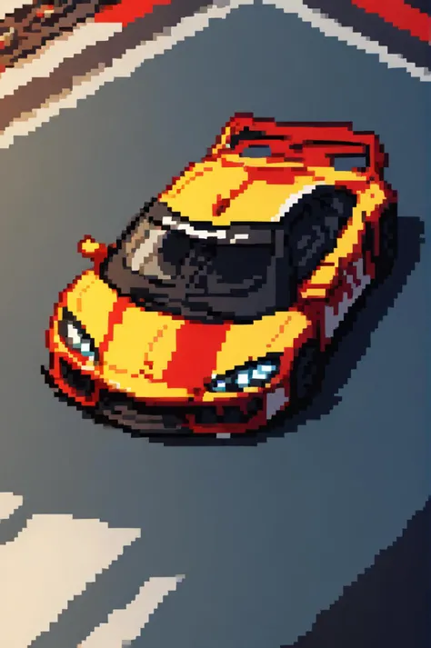 score_9, score_8_up, score_7_up, rally car, circuit, isometric, from above, top view