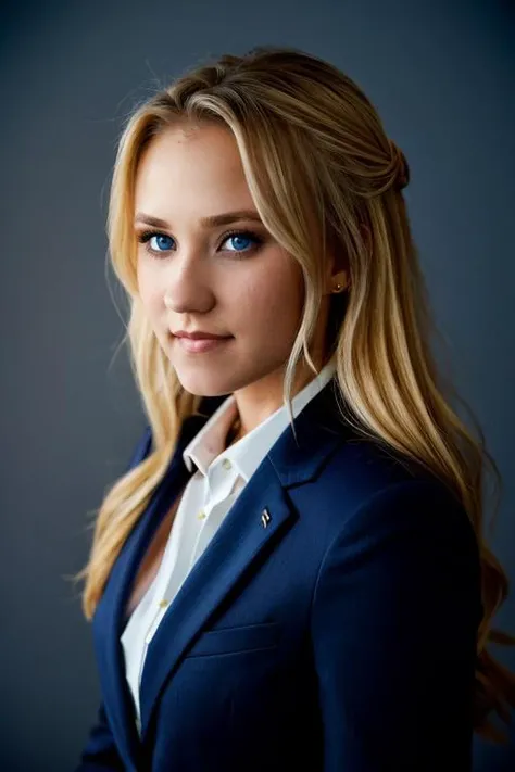 wearing a business suit <lora:Emily_Osment:1> e1873o, 1girl, solo, long_hair, blue_eyes, blonde_hair, birthday party