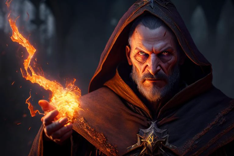 8k, ultra quality, (hyperrealistic), photo, fantasy, mage conjuring energy, side portrait, detailed, detailed skin, detailed face, daylight, bright, sunlight, outdoor, dnd, detailed robe