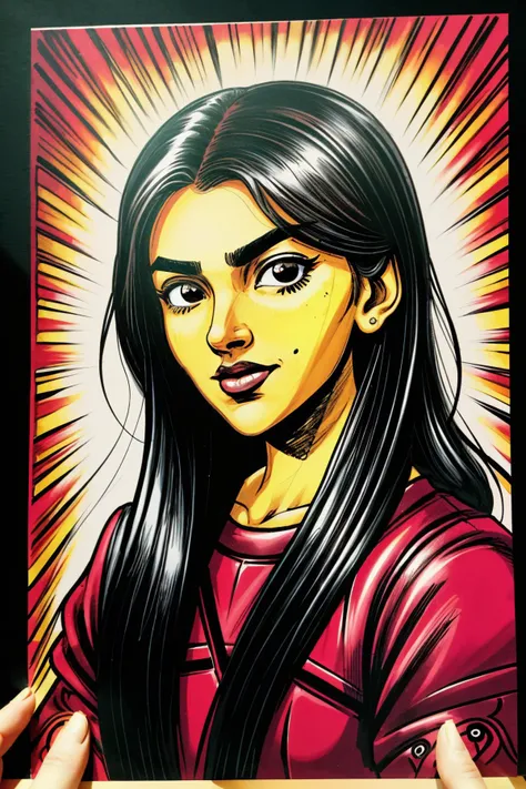 (comic, graphic illustration, comic art, graphic novel art, vibrant, highly detailed:1.15), shadow art style portrait of <lyco:sd15_ChhaviVerg_loha_64_v1-000007:1> ChhaviVerg, face, eyes, tulip symbols