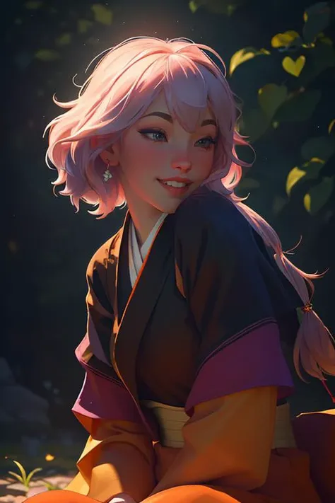DEN_belle_delphine, Big smile (teeth braces:1.1),
a Buddhist monk sitting outside and meditating in a Buddhist monastery wearing orange Buddhist robes, Buddhist, tranquillity, peace,
bokeh, f1.4, 40mm, photorealistic, raw, 8k, textured skin, skin pores, intricate details <lora:epi_noiseoffset2:1>, epiCRealism <lora:ClothingAdjuster3:-1>
