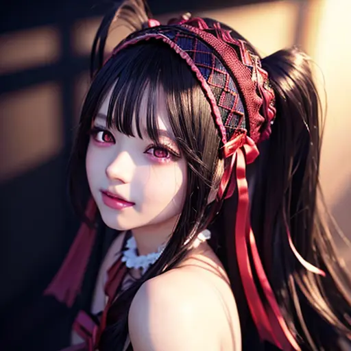 ultra realistic 8k cg, picture-perfect face, flawless, clean, masterpiece, professional artwork, 1girl, tokisaki kurumi, <lora:qqq-tokisaki_kurumi-v1:0.6>, <lora:japanesedolllikenessV1_v15:0.3>
