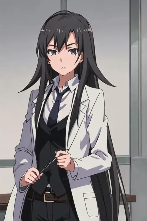 best quality, masterpiece, highres, solo, {hiratsuka_shizuka_yahariorenoseishunlovecomewamachigatteiru:1.15}, long_hair, black_hair, necktie