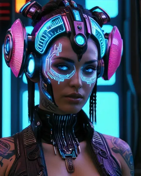 CyberPunk City, dark synthwave style,  super detailed, (full detail),scenery,  solo,  half shot,  detailed background, detailed face, (<lora:GlassTech-20:0.6>, glasstech, glass theme:1.1), techno-shaman, serene expression,  wearing  shamanic attire,  , implants, tribal digital tattoos,   intertwining of tribal traditions and futuristic technology, [steampunk:cyberpunk:0.5] technology, , digital vision quest, , transcendent dataflow, , cyber-trance,  cybernetic ritual,  flickering LED lights, epic atmosphere,, <lora:JJsCyberPunkCity_XL:0.61>,  <lora:CyberPunkAIp:0.51> cyberpukai